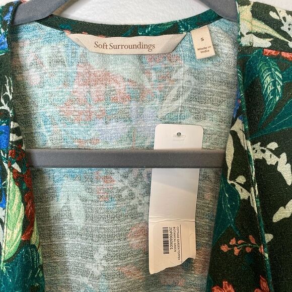 Soft Surroundings Cottage Garden Topper Open Front Cardigan Size Small - Picture 5 of 8